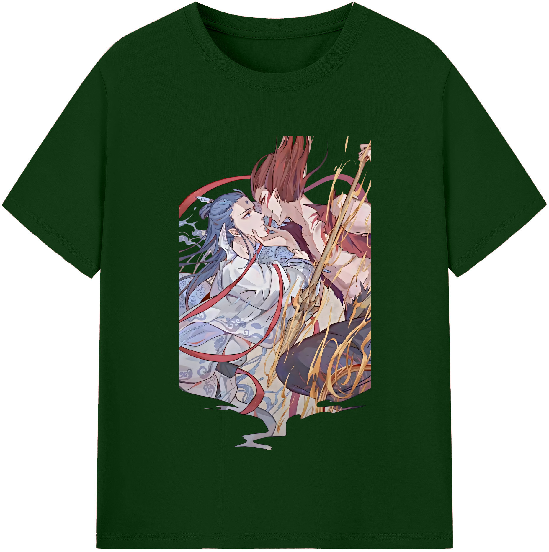 （画像用） Ne Zha 2 ナタ 魔童の大暴れ 綿100％半袖Tシャツ（フロントプリント）